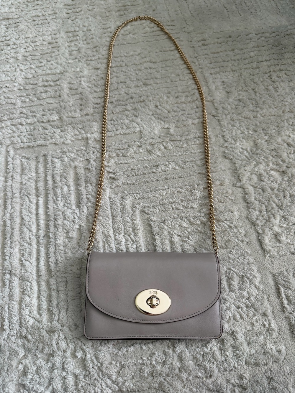 Coach Grey Leather Crossbody Shoulder Bag Classic 90s Style
